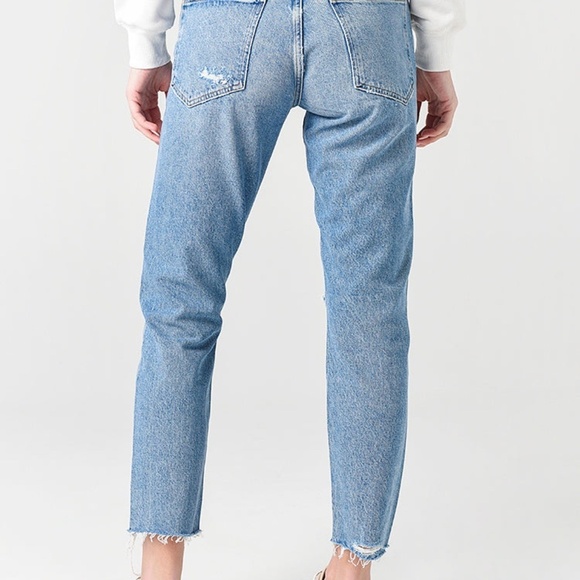 AGOLDE | Classic Jamie High-Rise Tapered Distressed Wash Denim Jeans | Size 25 - Picture 2 of 16